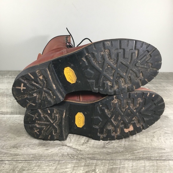 Red Wing Shoes 2221 LoggerMax Safety Toe Linesman Leather Work Mens Boots Size 9 - Picture 8 of 11
